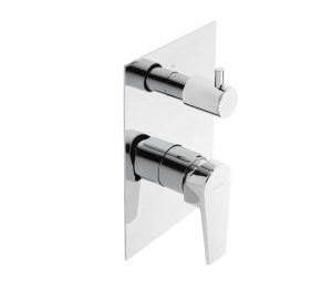 Built-in single lever mixer with 2-way ceramic diverter
